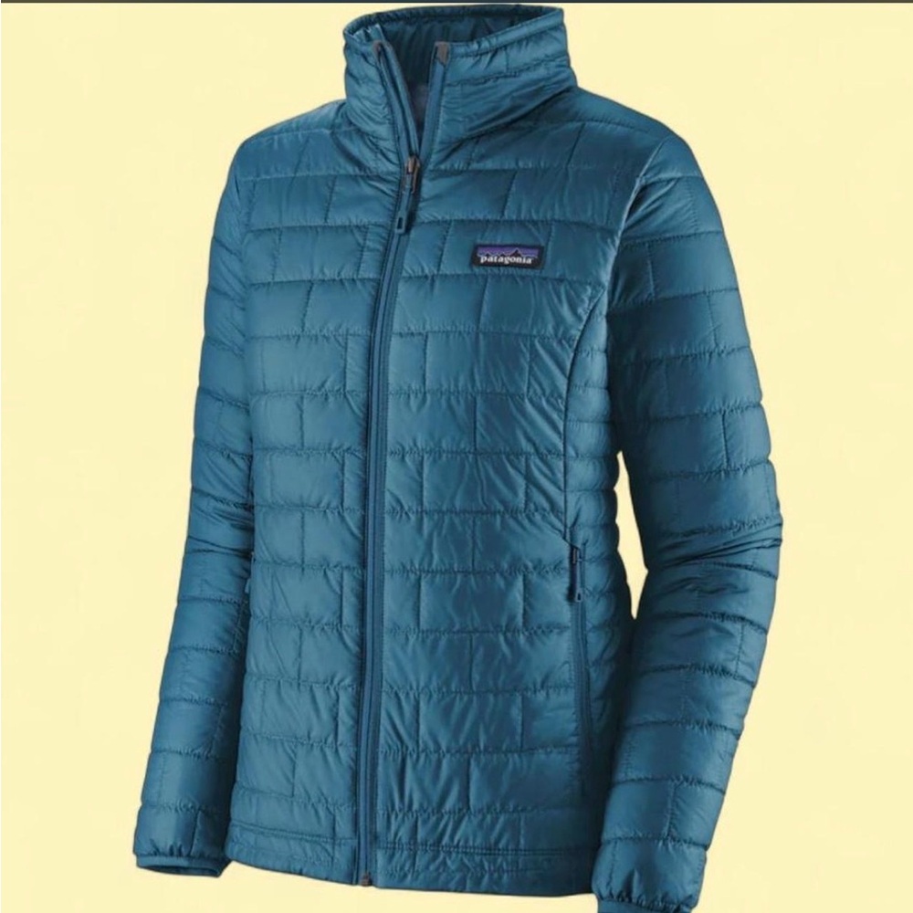 Patagonia Nano Puff Jacket Women XS Wavy Blue Lightweight Insulated Puffer